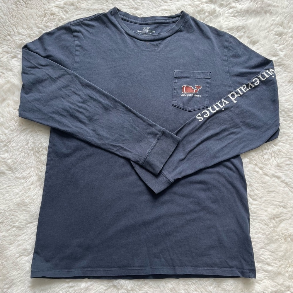 Vineyard Vines Kids Navy Long Sleeve Tee